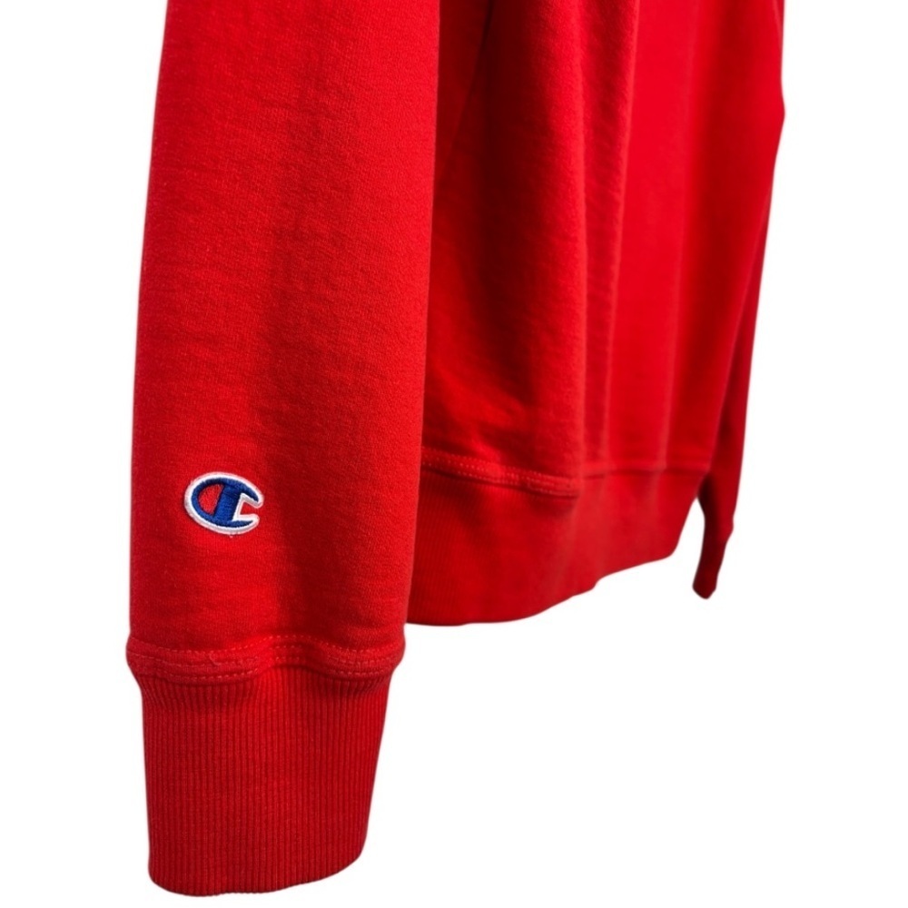 Champion Men's PowerBlend Red Pullover Hooded Sweatshirt Size Small - Picture 4 of 9